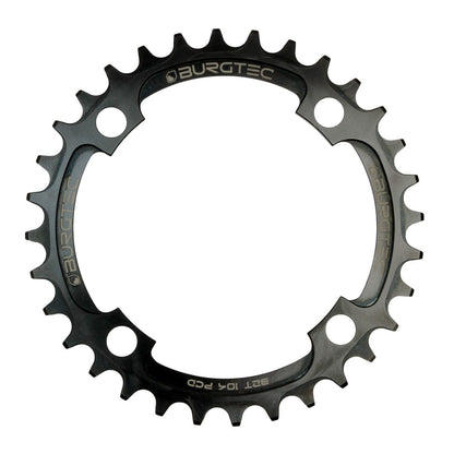 BURGTEC THICK THIN 9/10/11/12V Narrow Wide 4-reikäinen yksoisketjupyörä 104 mm musta