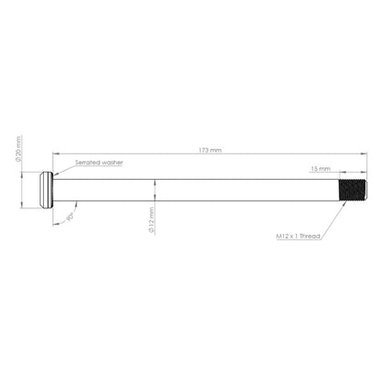 Achterwielas BURGTEC 173,7 mm voor Santa Cruz Frames Brons