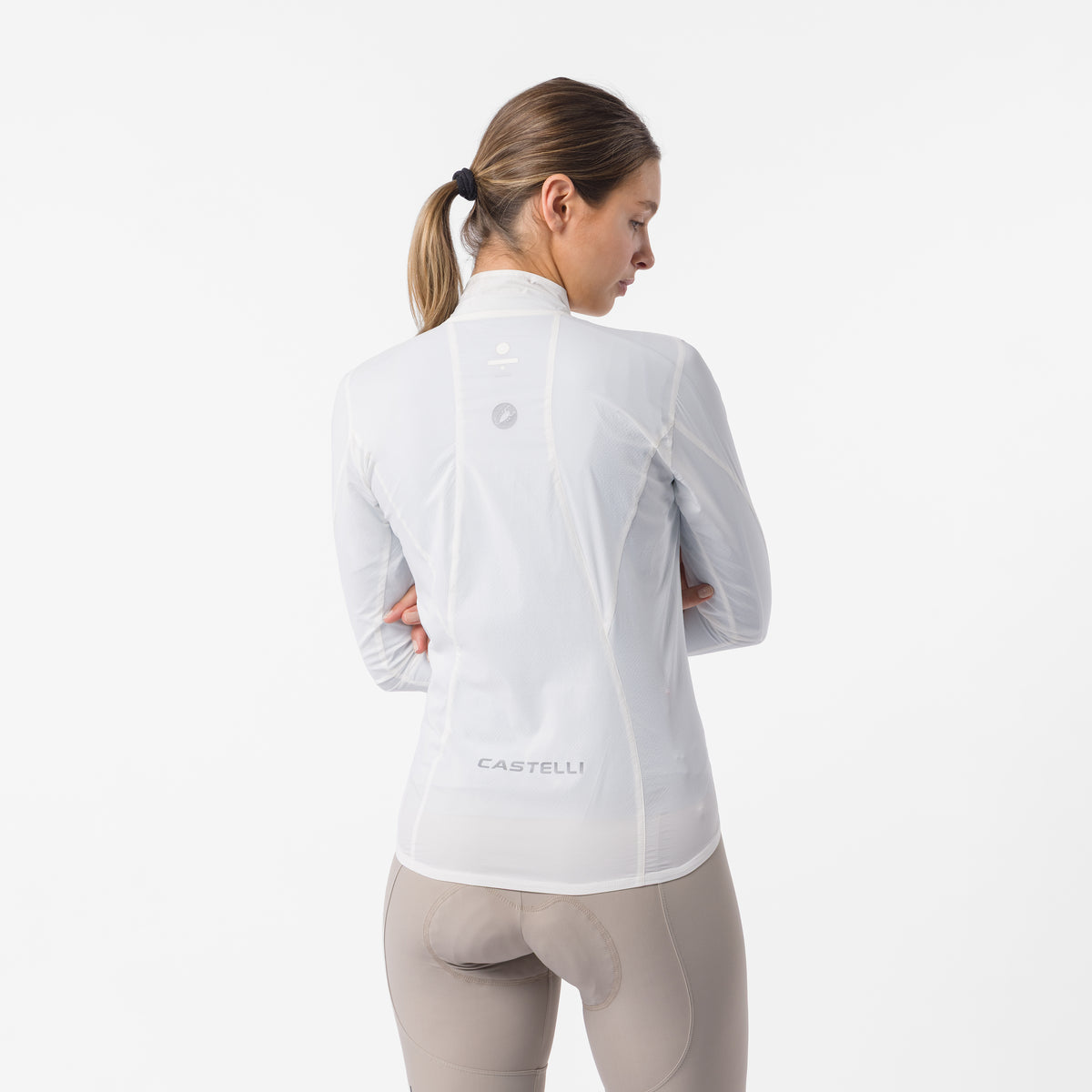 Casaco CASTELLI Transition Air de mulher em marfim – vista de costas