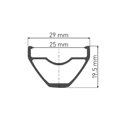 Bakhjul DT SWISS X 1900 SPLINE 25 mm 29" 12x142 mm