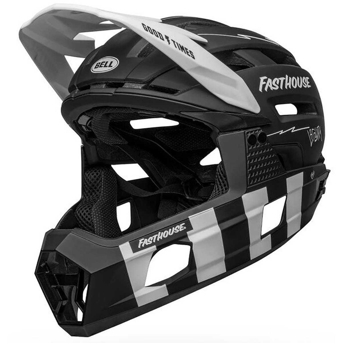BELL SUPER AIR R MIPS FAST HOUSE MTB-hjälm Svart/vit