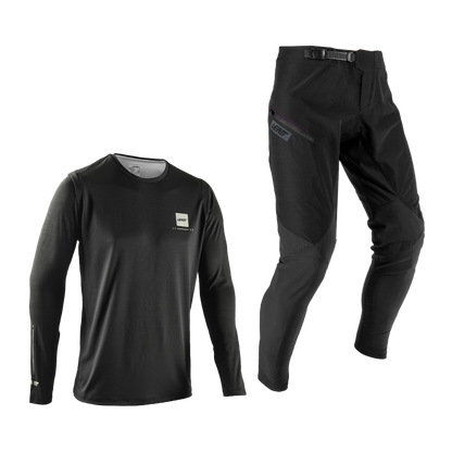 Kit Maglia + Pantalone LEATT MTB GRAVITY 1.0 Junior Nero