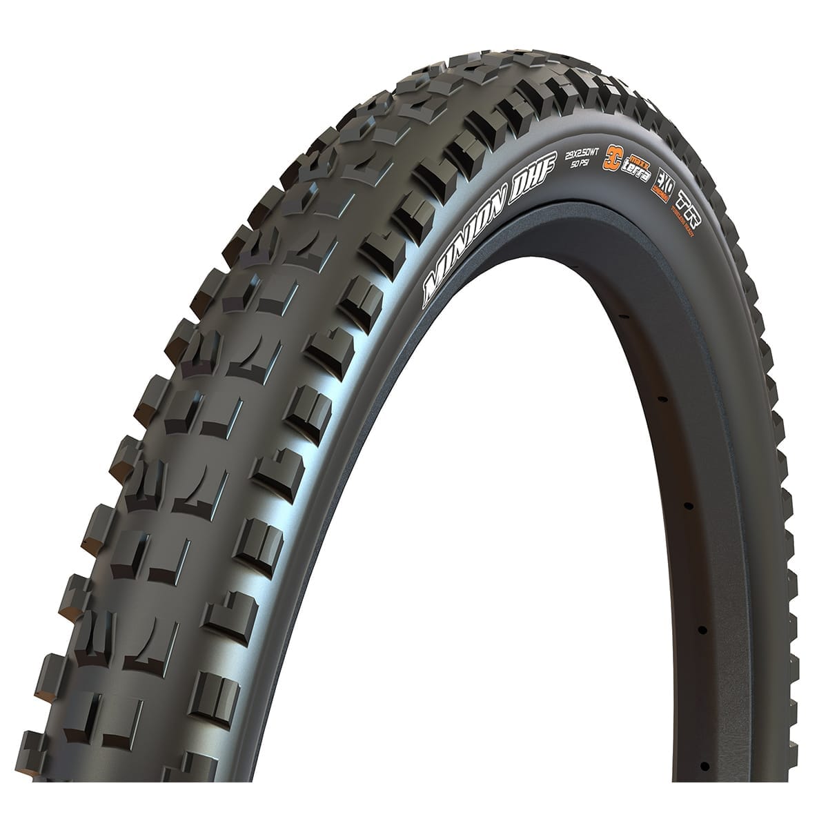 MAXXIS MINION DHF 29x2.50 WT DH E50 3C MaxxGrip Tubeless Ready Soft Sort-dæk