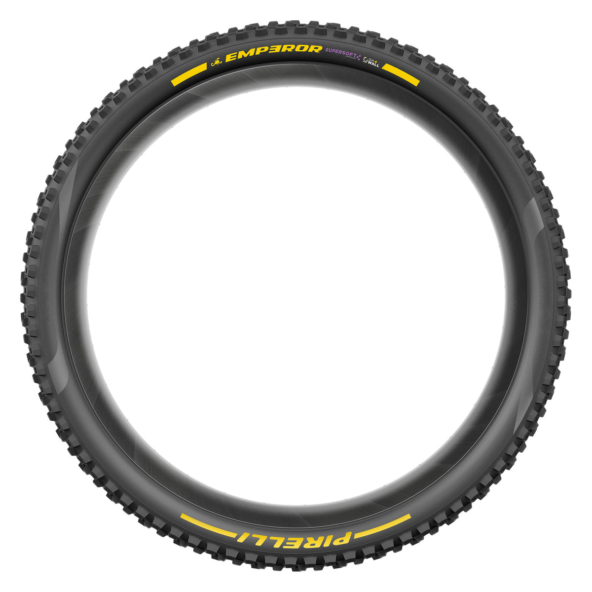 Opona PIRELLI SCORPION EMPEROR 29x2.40 Supersoft DH+Wall Tubeless Ready, zwijana, czarno-żółta Team Edition