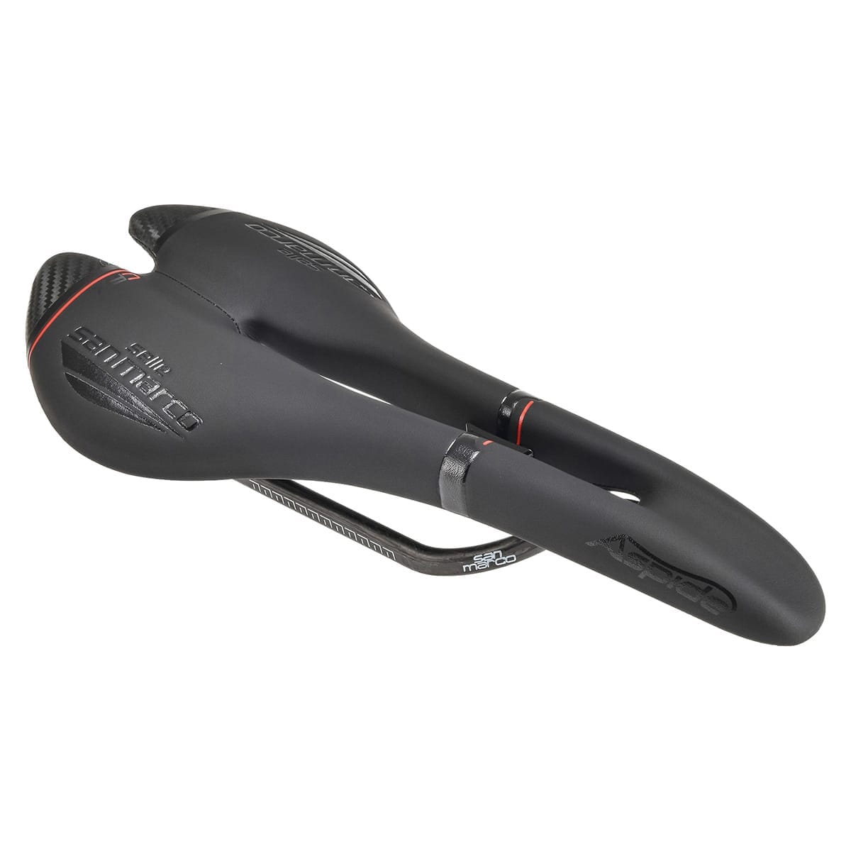 Saddle SELLE SAN MARCO ASPIDE CARBON FX OPEN FIT NARROW Carbon rails