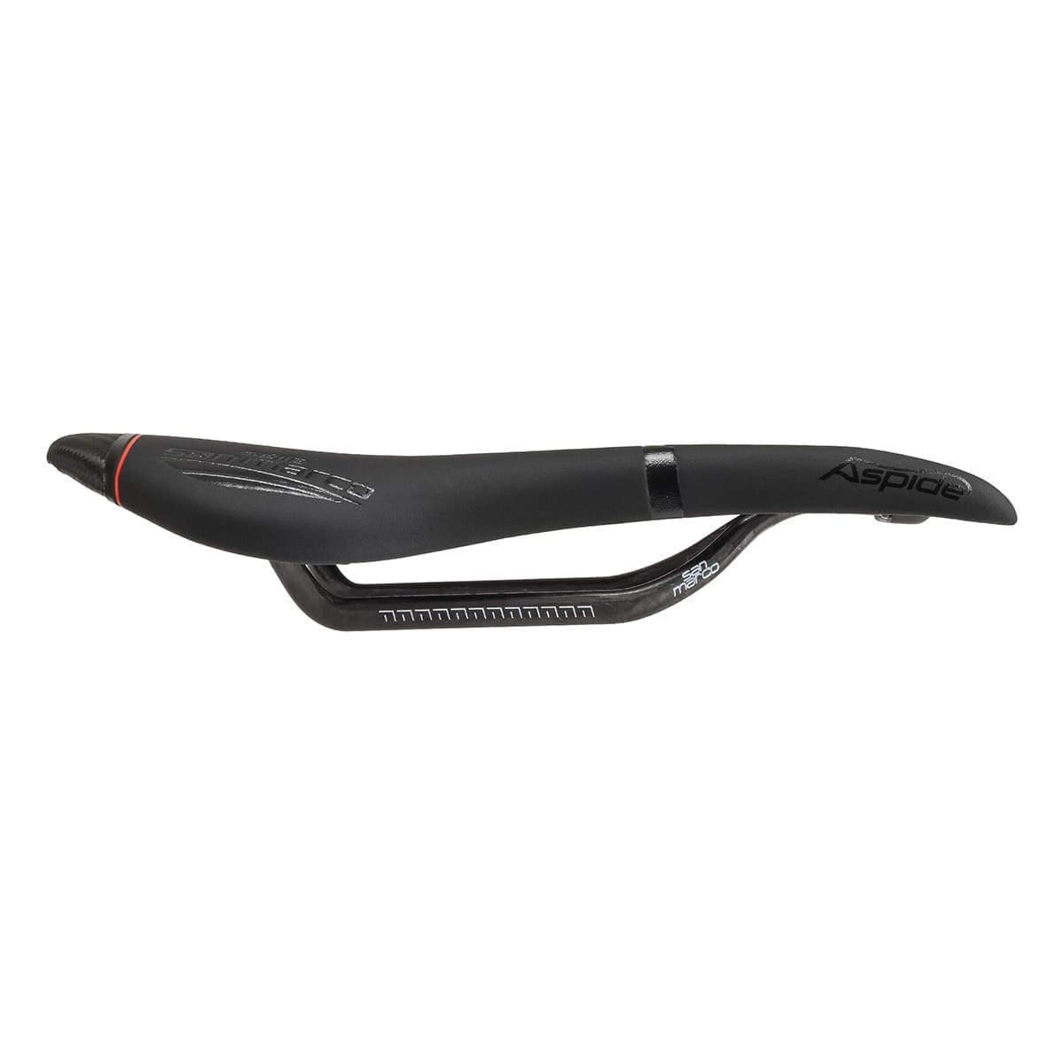 Saddle SELLE SAN MARCO ASPIDE CARBON FX OPEN FIT NARROW Carbon rails