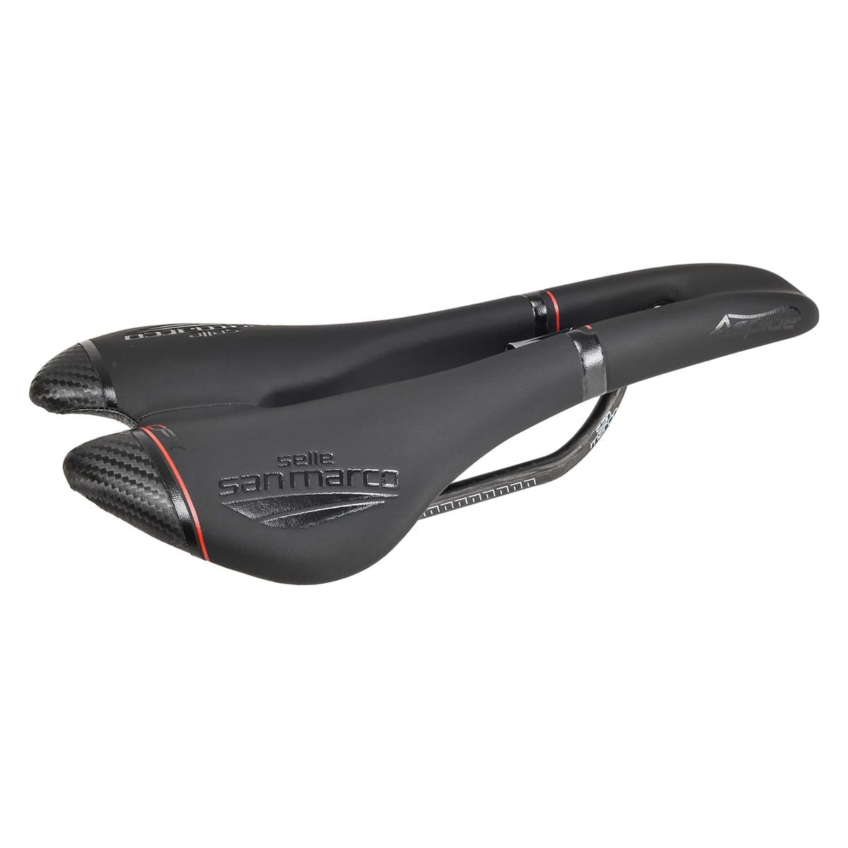 Saddle SELLE SAN MARCO ASPIDE CARBON FX OPEN FIT NARROW Carbon rails