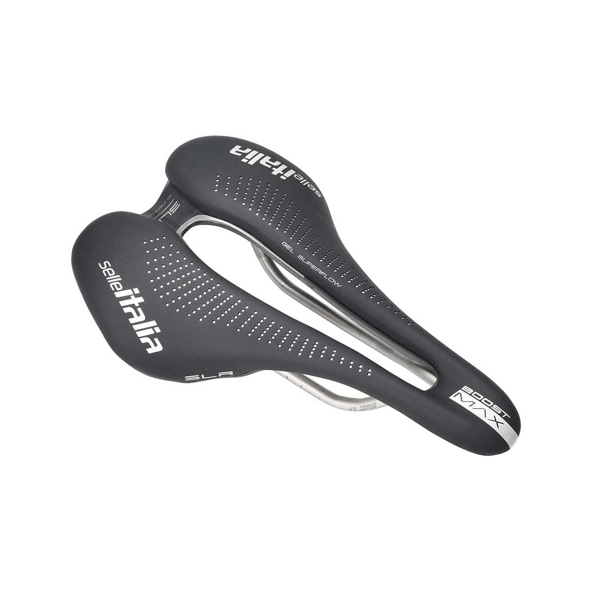 Sadel SELLE ITALIA MAX SLR BOOST GEL TI316 SUPERFLOW 155 mm skenor TI316