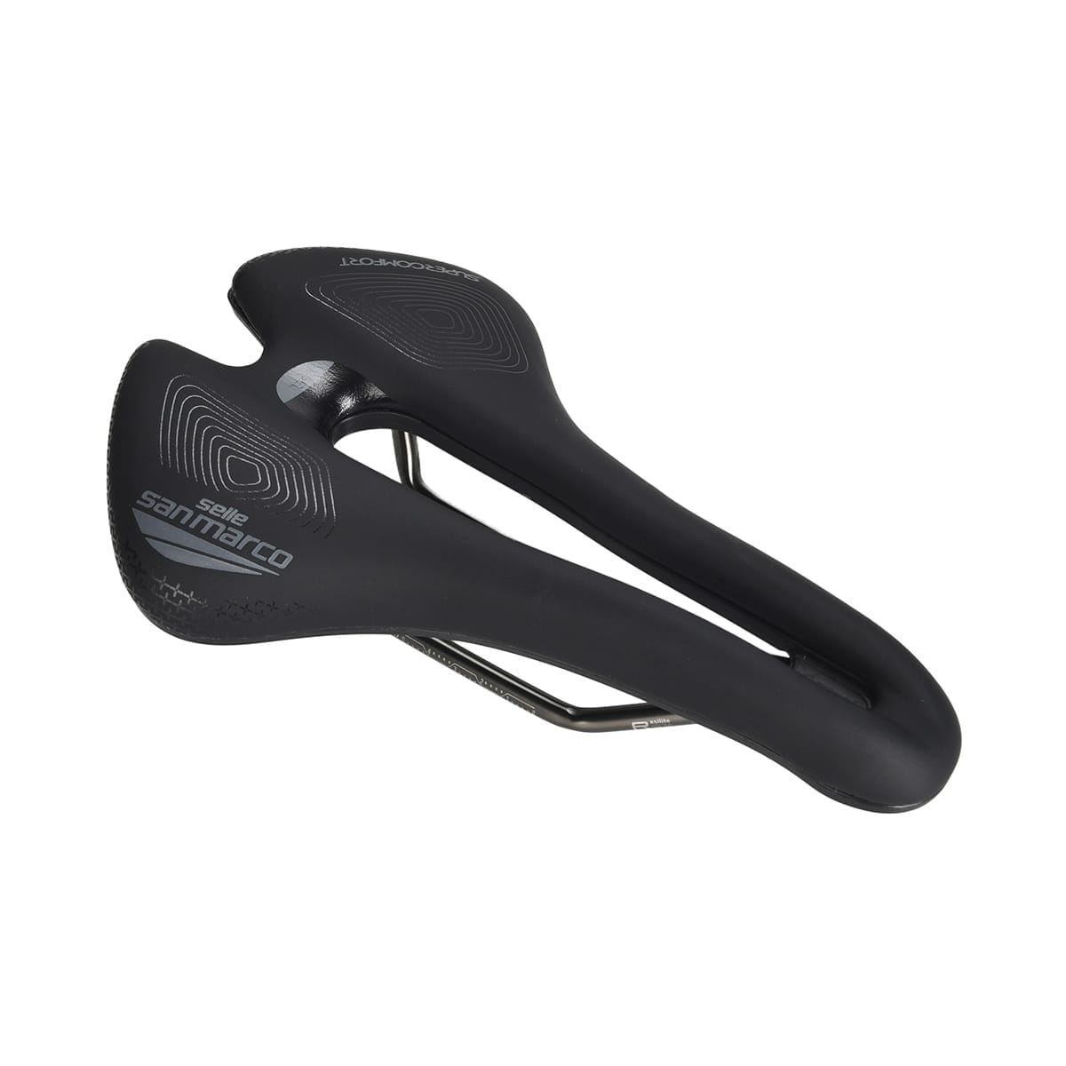 SADDLE SAN MARCO APSIDE SHORT SUPERCOMFORT OPEN-FIT RACING 149mm Rails Manganese