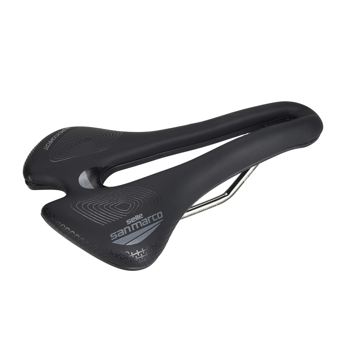 SADDLE SAN MARCO APSIDE SHORT SUPERCOMFORT OPEN-FIT RACING 149mm Rails Manganese