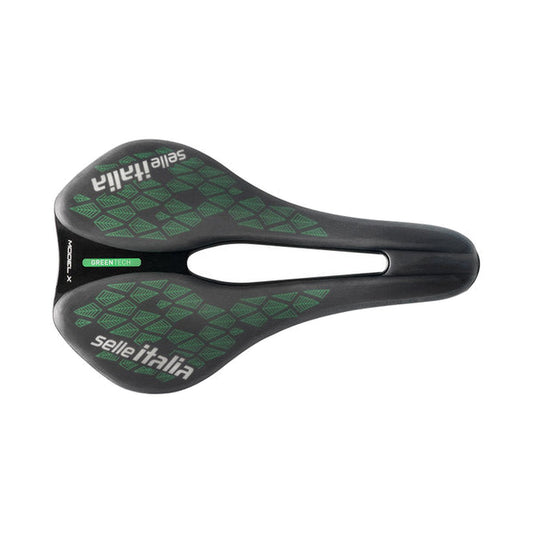 Sillín SELLE ITALIA MODEL X GREEN SUPERFLOW LEAF L Rails Fec Verde/Negro