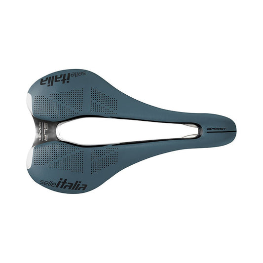 Sillín SELLE ITALIA SLR BOOST GRAVEL SUPERFLOW L Raíles TI316 Azul