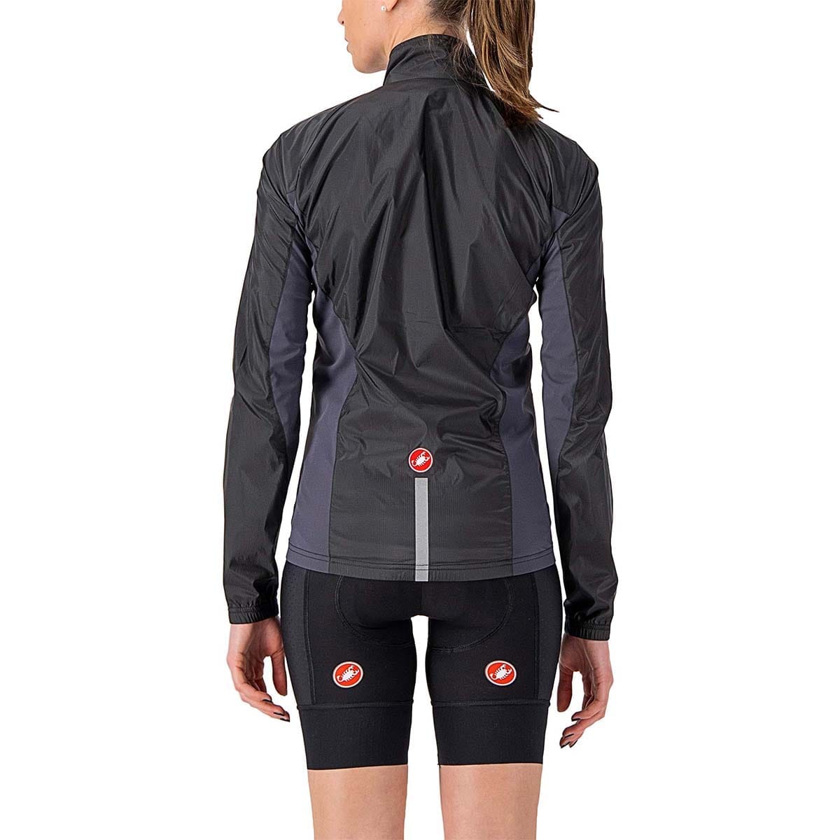 CASTELLI SQUADRA STRETCH Bunda dámská černá/šedá