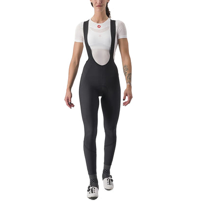 Pantalone Lungo con Bretelle CASTELLI VELOCISSIMA DT Donna Nero Reflex