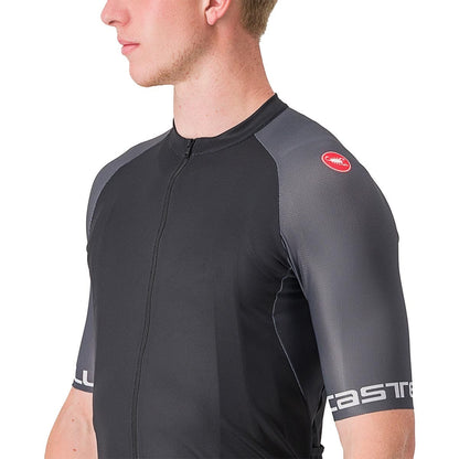 CASTELLI ENTRATA VI Short Sleeve Jersey Black/Grey/Ivory