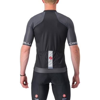 CASTELLI ENTRATA VI Short Sleeve Jersey Black/Grey/Ivory