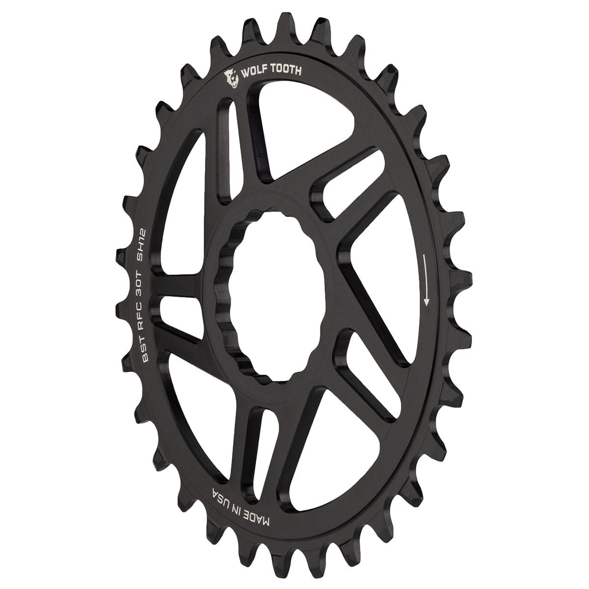 Ingranaggio WOLF TOOTH BOOST 12V Raceface CINCH Shimano Direct Mount Offset 3mm Black Mono