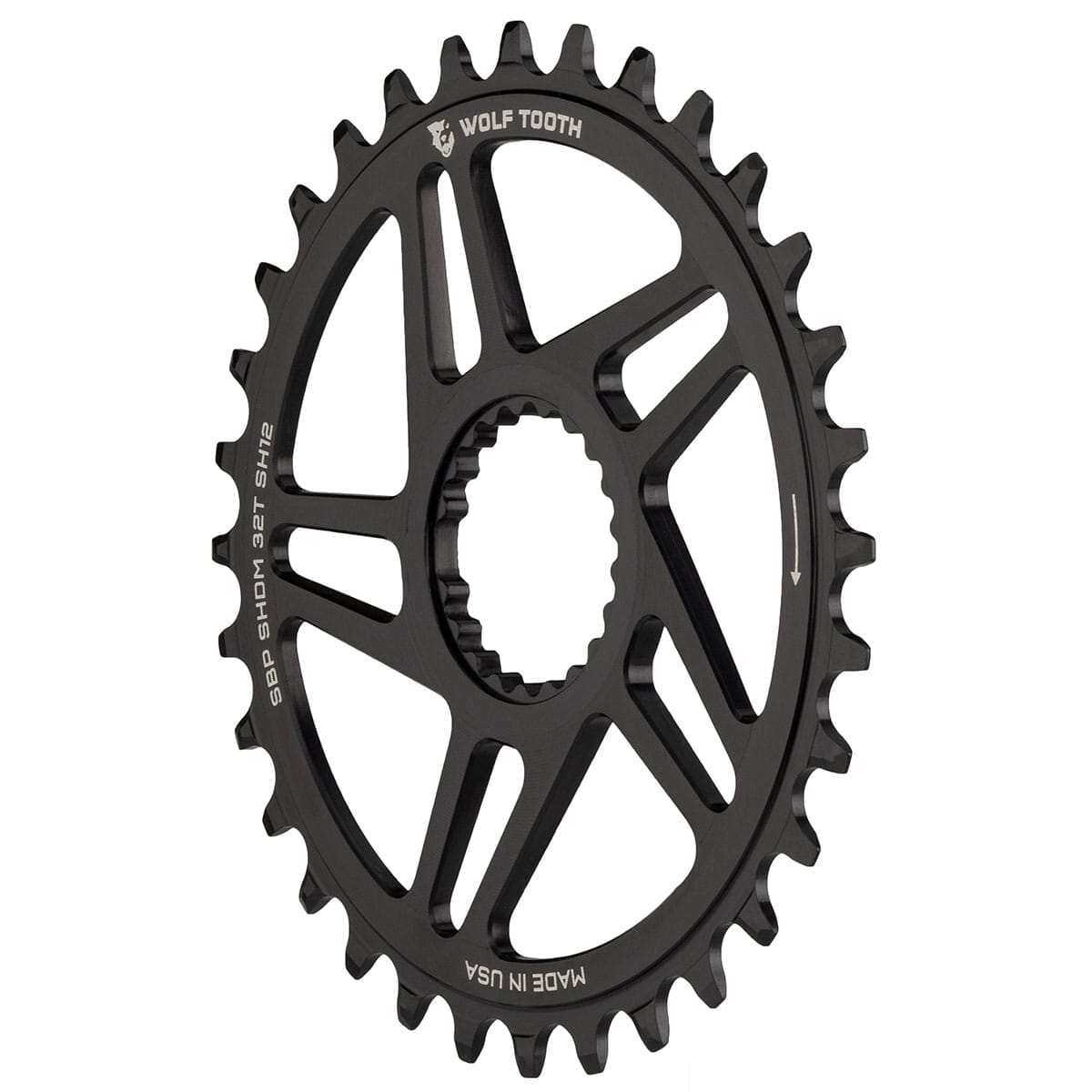 WOLF TOOTH BOOST 12V Shimano Direct Mount Offset 3mm Black Mono chainring