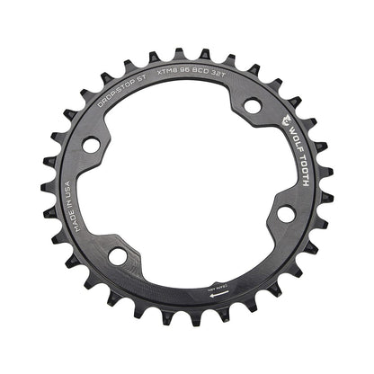 Tarcza WOLF TOOTH 96 BCD 12V Shimano 4 otwory 96mm Czarna