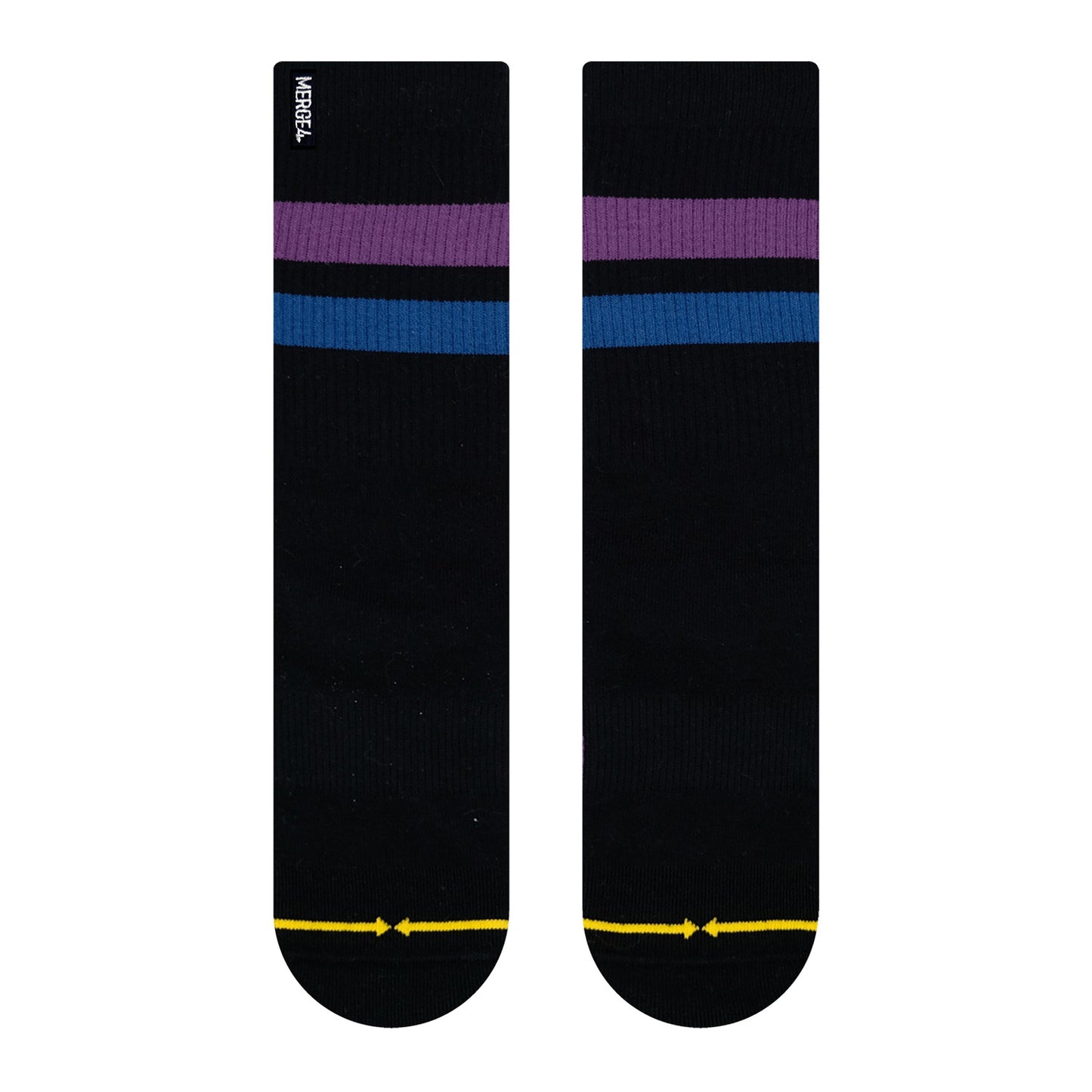 MERGE4 REPREVE SUBLTE GRAPE BLACK strømper