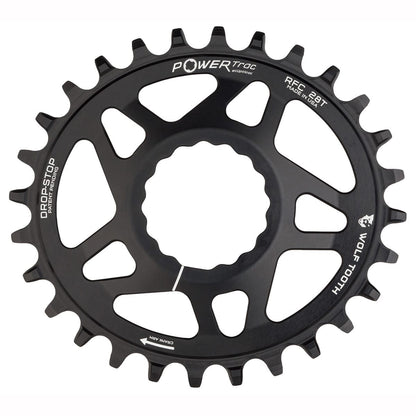 Yksittäinen ketjulevyke WOLF TOOTH ELLIPTICAL 9/10/11/12V Raceface CINCH Direct Mount Offset 6mm Musta
