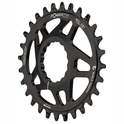 Yksittäinen ketjulevyke WOLF TOOTH ELLIPTICAL 9/10/11/12V Raceface CINCH Direct Mount Offset 6mm Musta