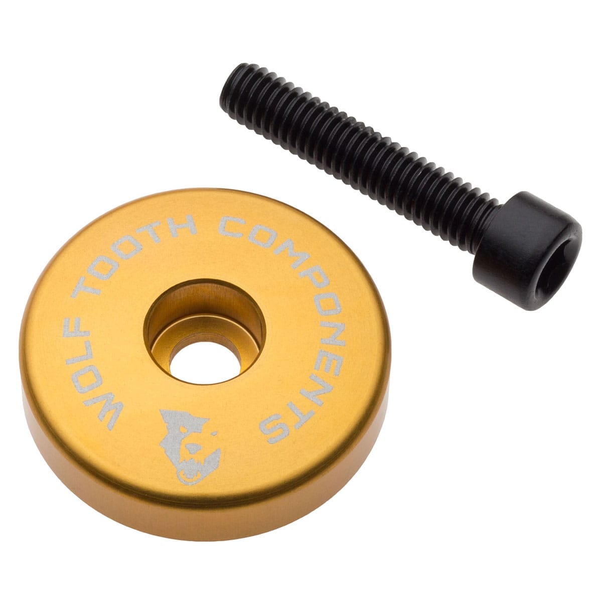 WOLF TOOTH varren korkki integroidulla 5 mm välikappaleella 1"1/8 Kultaa