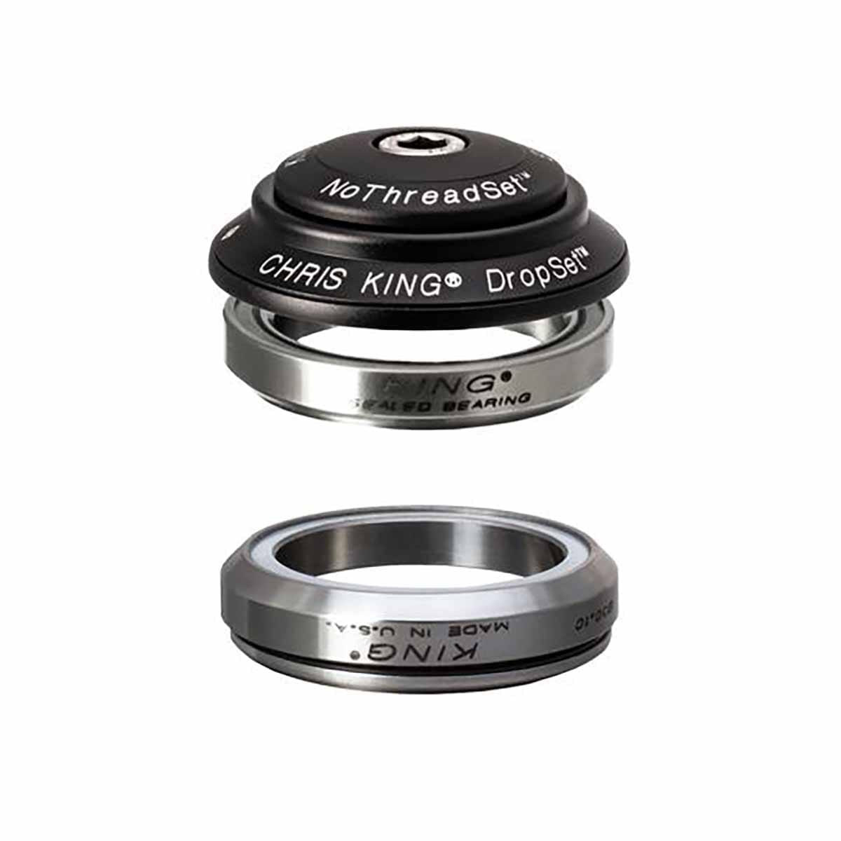Integrated Headset CHRIS KING DROPSET 4 1"1/8 IS42 45° Ceramic Black