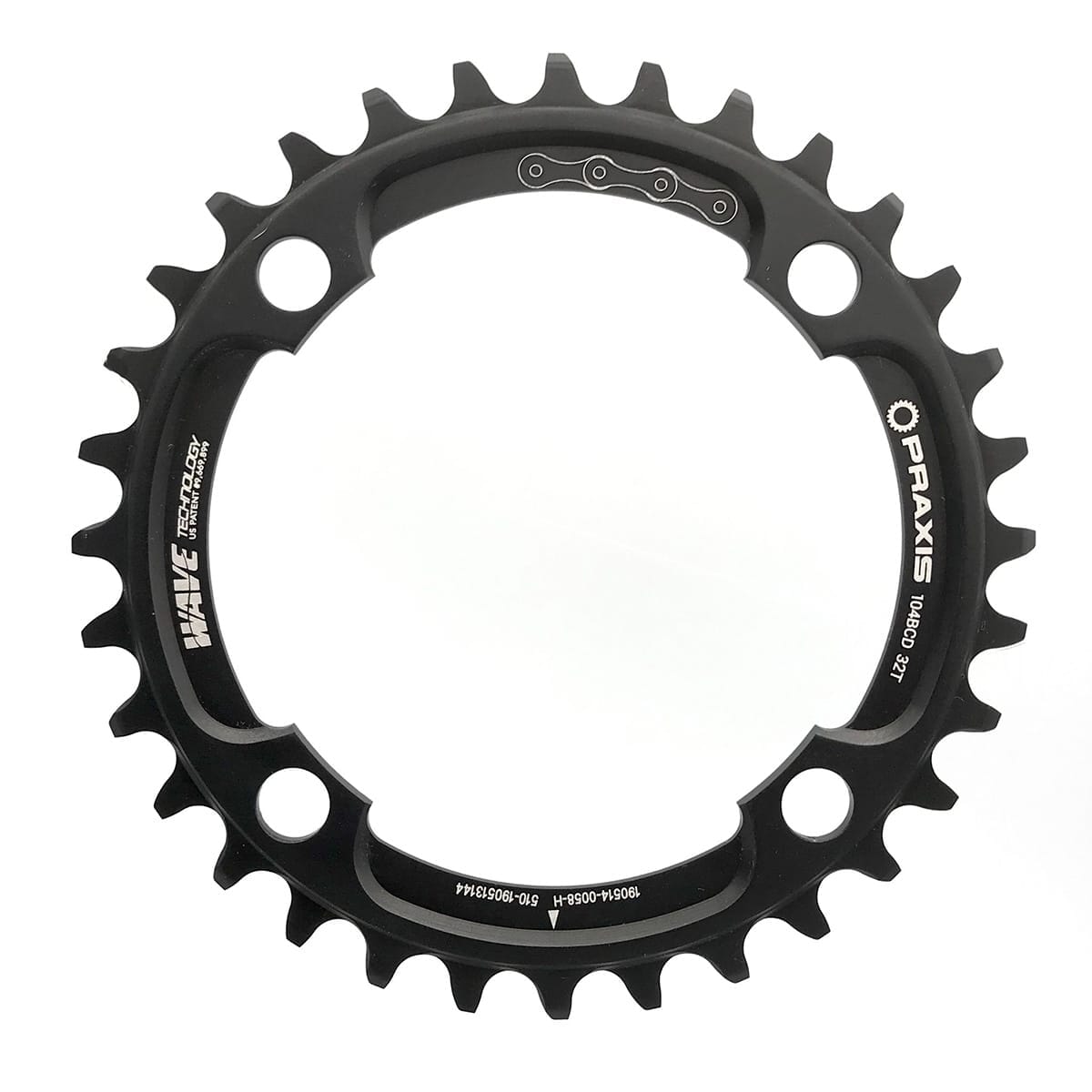 Kettenblatt PRAXIS 10/11V 4 Löcher 104 mm