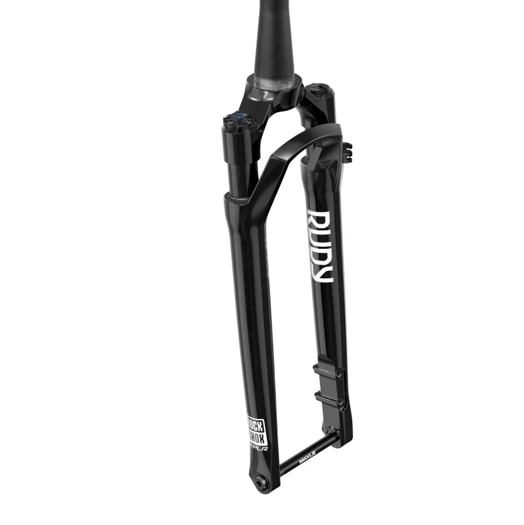 Juoda ROCKSHOX RUDY ULTIMATE RACE DAY 2 700c 12x100mm šakė, 45mm poslinkis