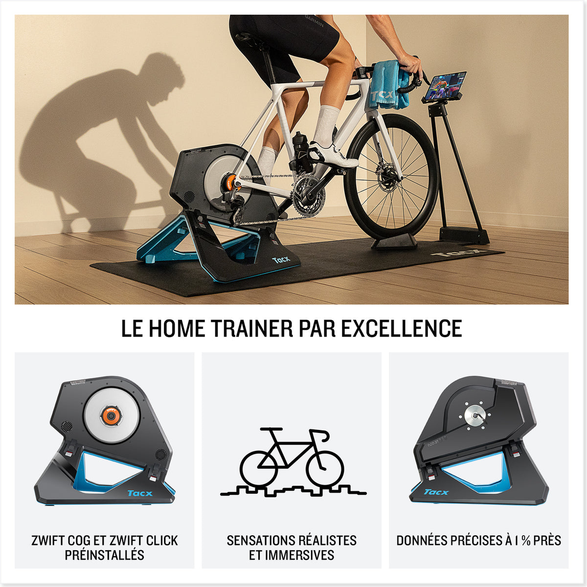 Trainer de interior TACX NEO 2T SMART T2875, versiunea COG&CLICK