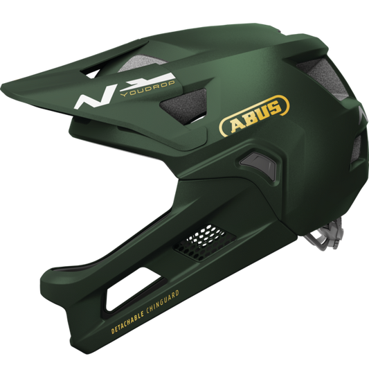 ABUS YOUDROP FF Junior Moss Green Mountain Bike Helmet