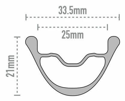 ENVE AG25 Tubeless Ready -takapyörä (Center Lock)