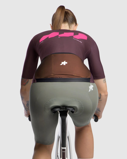 Maillot ASSOS DYORA R S11 We are the A Mangas Cortas Mujer Burdeos