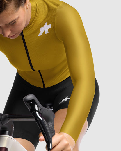 Maillot ASSOS UMA GT S11 EVO Maniche Lunghe Donna Godlen Yellow