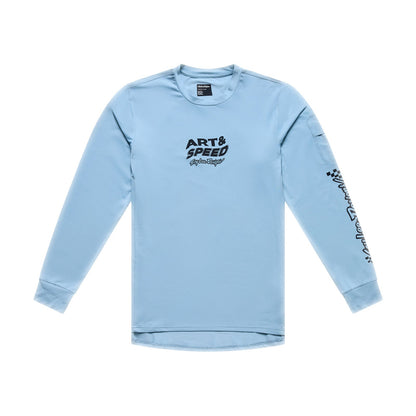 Shirt TROY LEE DESIGNS RUCKUS RIDE WAVES Lange Mouwen Blauw