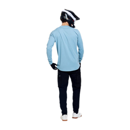 Shirt TROY LEE DESIGNS RUCKUS RIDE WAVES Lange Mouwen Blauw