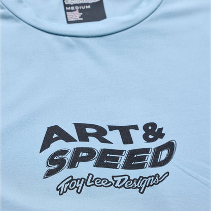 Shirt TROY LEE DESIGNS RUCKUS RIDE WAVES Lange Mouwen Blauw