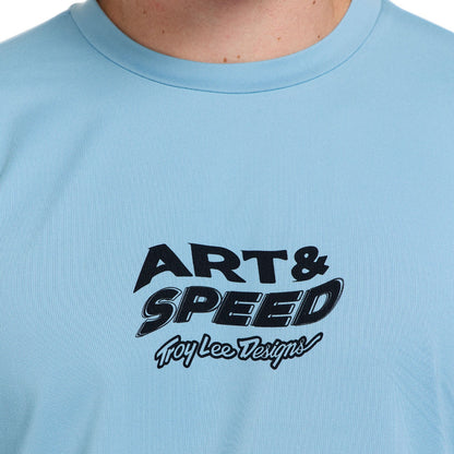 Shirt TROY LEE DESIGNS RUCKUS RIDE WAVES Lange Mouwen Blauw