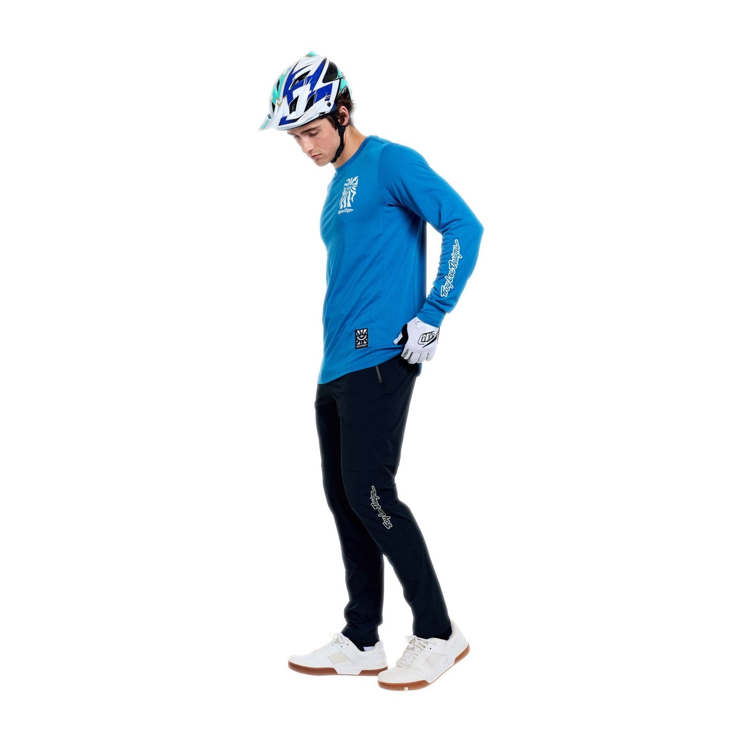 TROY LEE DESIGNS SKYLINE RIDE ONE EYE AERO Jersey Långärmad Blå