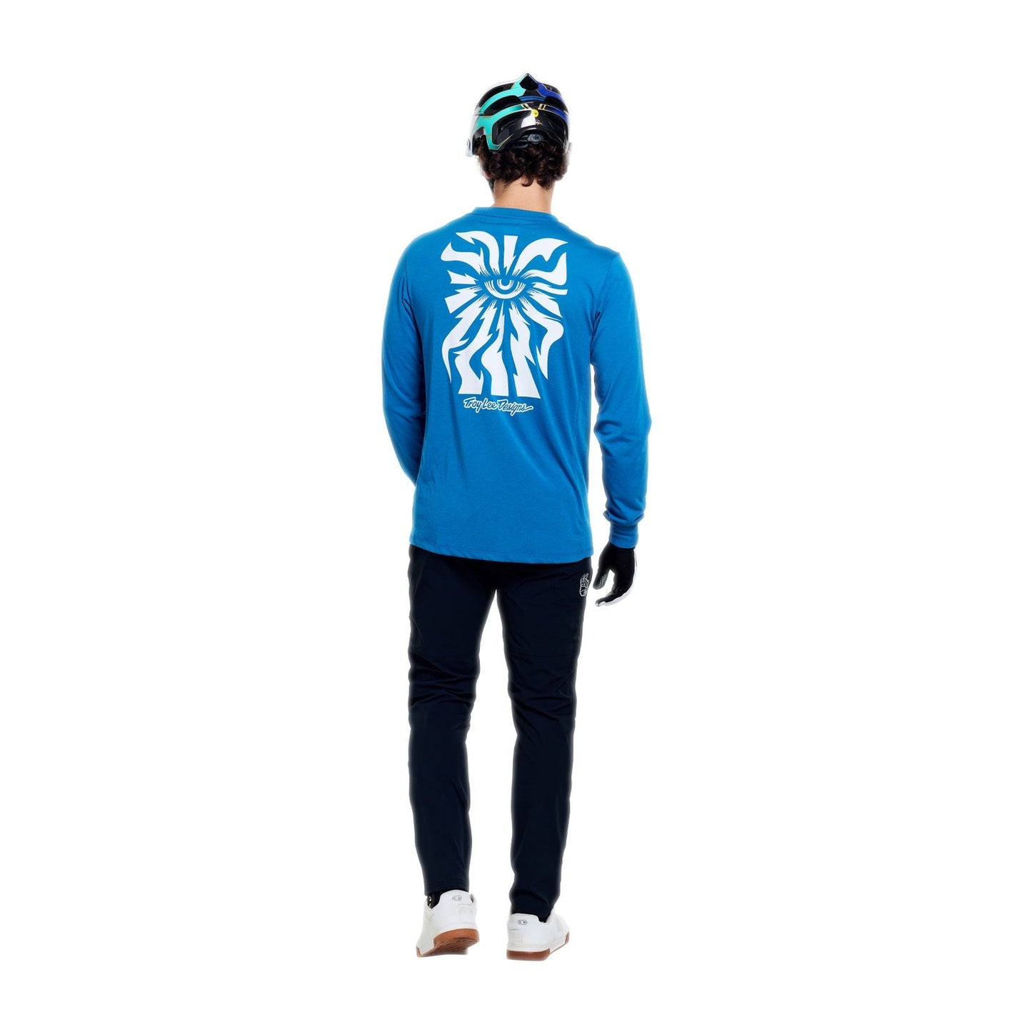 TROY LEE DESIGNS SKYLINE RIDE ONE EYE AERO Jersey Långärmad Blå