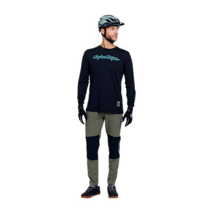 TROY LEE DESIGNS SKYLINE RIDE SIGNATURE pitkähihainen paita musta/turkoosi