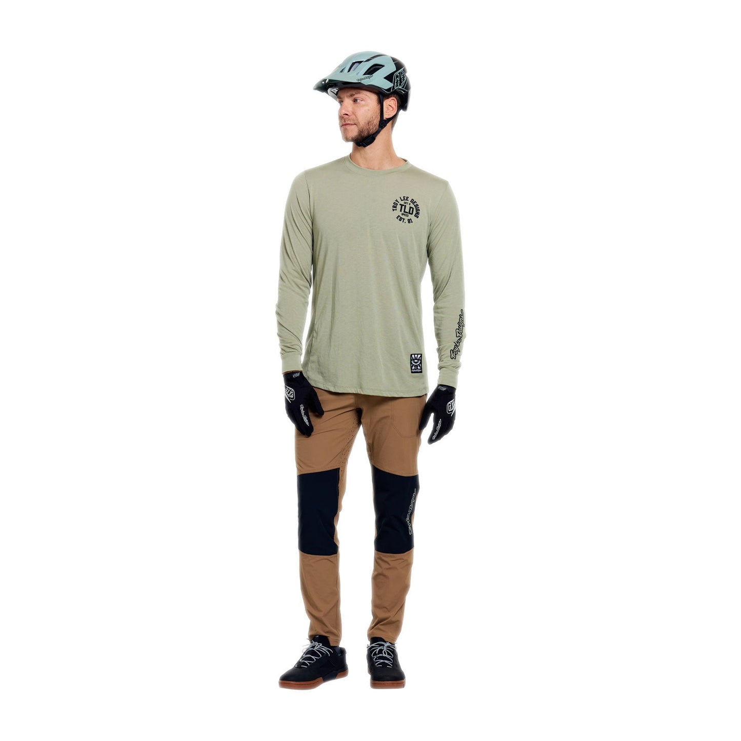 TROY LEE DESIGNS SKYLINE RIDE STAMPS Långärmad Jersey Sage
