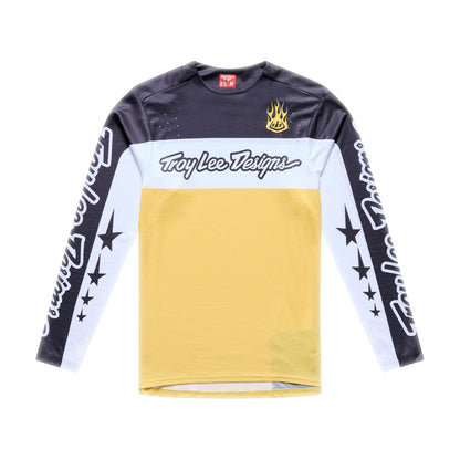 TROY LEE DESIGNS SPRINT PRO YO MOTO -paita pitkillä hihoilla musta/keltainen