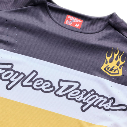 TROY LEE DESIGNS SPRINT PRO YO MOTO -paita pitkillä hihoilla musta/keltainen