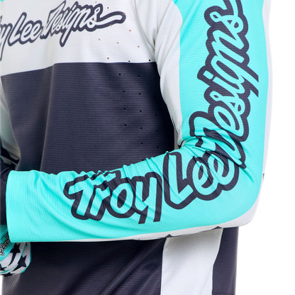 Koszulka TROY LEE DESIGNS SPRINT PRO YO MOTO Długi Rękaw Czarna/Niebieska