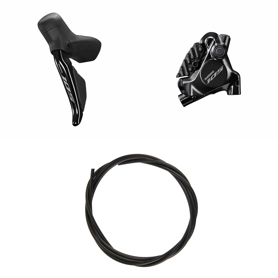 Levier Gauche et Étrier Avant SHIMANO 105 R7170 Double Flat Mount Sans Disque