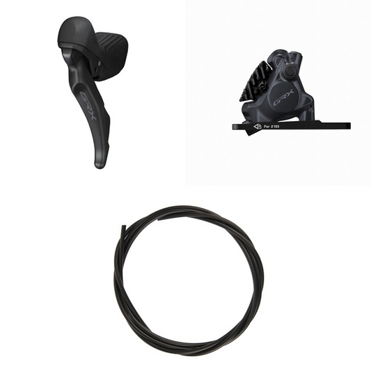 SHIMANO GRX ST-RX610 vasen kahva + BR-RX400 Flat Mount -etujarrusatula
