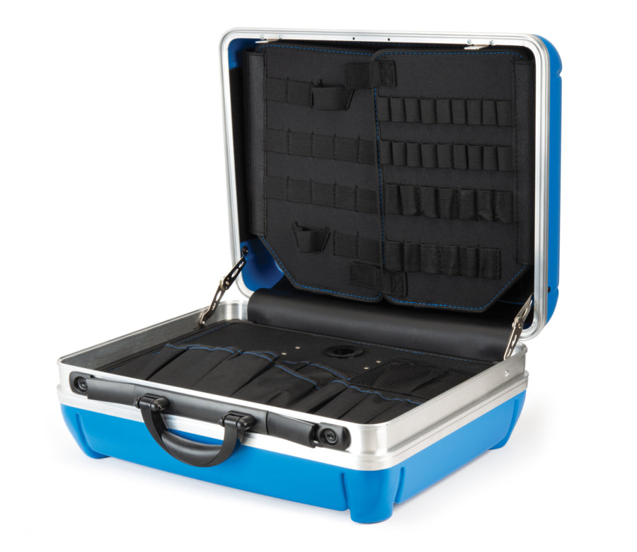Отворен куфар Park Tool BX-2.2 с панели за инструменти