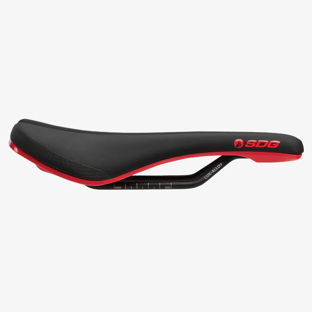 Selle SDG BEL-AIR V3 Rails Lux Alloy Noir/Rouge